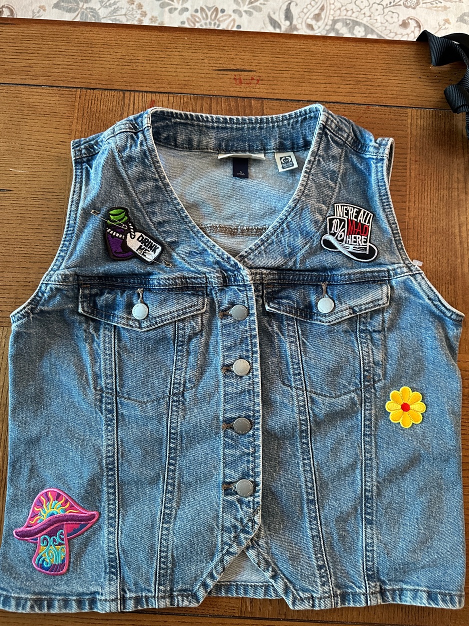Universal Thread Light Blue Denim Vest With White Brand Label